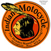 Indian Motorcycle Reproduction Cut-Out Metal Sign 16.9 x 16.7 Inches