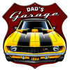 Dads Garage Cut-Out 3 D Effect Garage Art Metal Sign 15.6 x 15.8 Inches