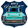 Dads Garage Cut Out 3D Effect Garage Art Metal Sign 15.6 x 15.8 Inches