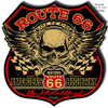 Route 66 Skull Cut-Out Metal Sign 17.5 x 17.5 Inches
