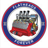 Flat Heads Garage Shop Round Metal Sign 14 x 14 Inches