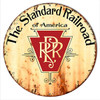 RPR Railroad Reproduction  Shop Round Metal Sign 14 x 14 Inches