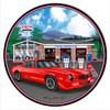 Z28 Camaro Red Metal Sign Round Metal Sign 14 x 14 Inches