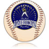 Retro American Baseball Round Metal Sign 14 x 14 Inches