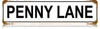 Retro Penny Lane Metal Sign 20 x 5 inches