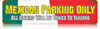 Retro Mexican Parking Only Metal Sign 20 x 5 inches