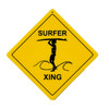 Vintage Surfer Xing Metal Sign 12 x 12 Inches