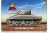 Retro Sherman Tank Metal Sign 18 x 12 Inches