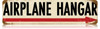 Retro Airplane Hangar Metal Sign 20 x 5 inches