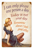 Vintage Not Your Day Metal Sign  12 x 18 Inches