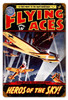 Retro Flying Aces Metal Sign  18 x 12 Inches
