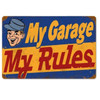 Retro My Garage Rules Metal Sign 18x12 Vintage Garage Wall Décor