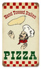 Vintage Hand Tossed Pizza Metal Sign   8 x 14 Inches