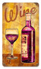 Vintage Wine Glass Metal Sign 8 x 14 Inches