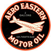 Retro Aero Eastern Round Metal Sign