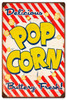 Retro Popcorn Metal Sign 16 x 24 Inches
