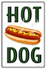 Retro Hot Dogs Metal Sign 16 x 14 Inches