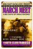 Retro March Meet Metal Sign    18 x 12 Inches