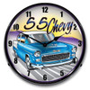Retro  1955 Chevy Lighted Wall Clock 14 x 14 Inches