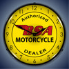 Vintage BSA Motorcycle Lighted Wall Clock  14 x 14 Inches