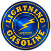 Retro Lightning Gasoline Metal Sign 12 x 12 Inches