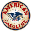 Retro American Gasoline Metal Sign 14 x 14 Inches