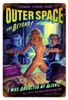 Retro Alien Abduction  - Pin-Up Girl Metal Sign