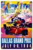 Retro Dallas Grand Prix Metal Sign 16 x 24 Inches