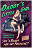 Vintage Daddy's Little Girl Metal Sign 24 x 36 Inches