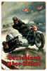 Retro German Motorcycle Metal Sign 16 x 24 Inches