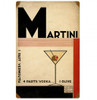 Retro Deco Martini Metal Sign 12 x 18 Inches