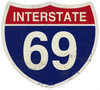 Retro Metal Sign Interstate 69 16 x 16 Inches