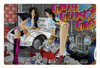 Vintage  Girls, Gears, Grease  - Pin-Up Girl Metal Sign  18 x 12 Inches