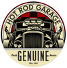 Retro Genuine Hot Rod Metal Sign 14 x 14 Inches