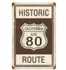 Retro Historic Route 80 Metal Sign 12 x 18 Inches