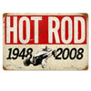 Retro Hot Rod 60th Anniversary Metal Sign 18 x 12 Inches