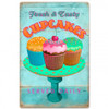 Retro Cupcake Fresh Metal Sign 16 x 24  Inches