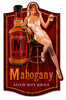 Retro Mahogany Bourbon Metal Sign 12 x 19  Inches