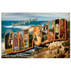 Vintage California Postcard Metal Sign 36 x 24 Inches