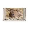 Vintage Baby Calf Metal Sign  14 x 8 Inches