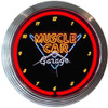 Retro Muscle Car Garage Neon Clock 15 X 15 Inches