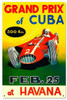 Retro Grand Prix Cuba Metal Sign 12 x 18 Inches