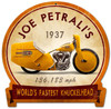 Retro Joe Petrali Metal Sign 15 x 16 Inches