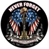 Never Forget Our Fallen Heroes metal sign – patriotic memorial wall art Made in USA (14x14 inches) Never Forget Our Fallen Heroes metal sign – patriotic memorial wall art Made in USA (14x14 inches)