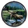 Northern Solitude Moose Lighted Wall Clock