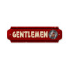 Retro Gentlemen Metal Sign  12 x 3 Inches