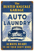 Retro Auto Laundry Metal Sign 16 x 24 Inches