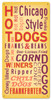 Retro Hot Dogs Metal Sign 12 x 24 Inches