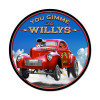 Retro Gimme The Willys Round Metal Sign 14 x 14 Inches