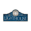 Retro Blue Rock Lighthouse Custom Metal Shape Sign 26 x 12 Inches